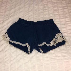 Dark Blue Laced Shorts